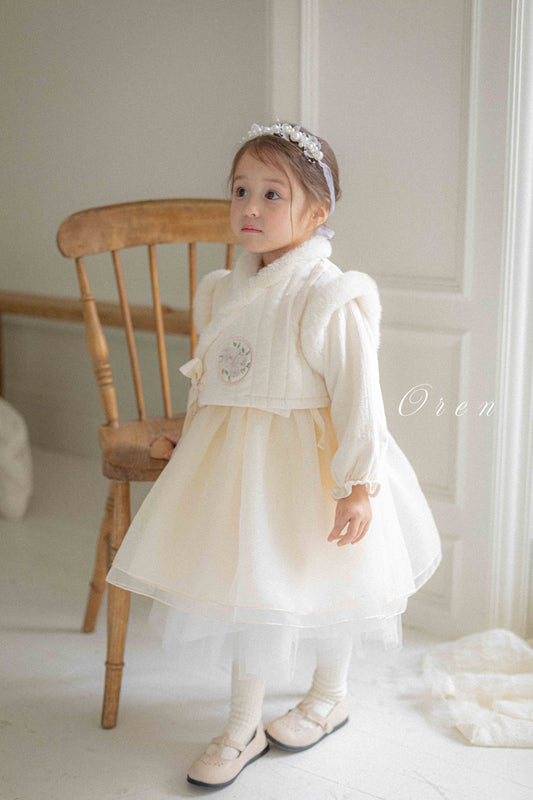 【予約商品】Yunseul Girls' One-Piece Hanbok [Oren] (26SS)【2026年3月中旬以降順次発送】