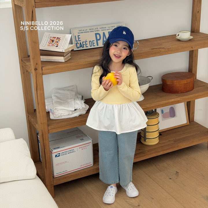 【予約販売】Tulip Layered Tee [NINIBELLO] (26SS)【2026年2月下旬以降順次発送】