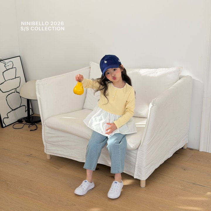 【予約販売】Tulip Layered Tee [NINIBELLO] (26SS)【2026年2月下旬以降順次発送】
