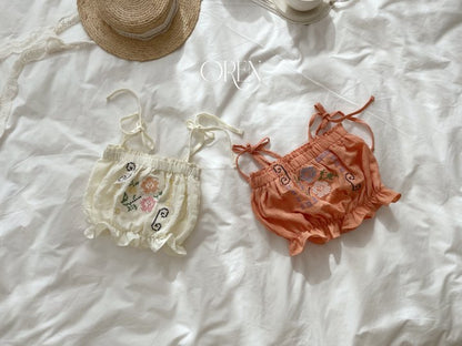 【予約商品】Romi Flower Bustier [Oren] (26SS)【2026年3月中旬以降順次発送】