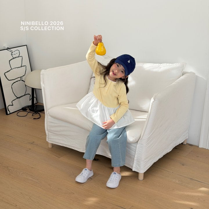 【予約販売】Tulip Layered Tee [NINIBELLO] (26SS)【2026年2月下旬以降順次発送】