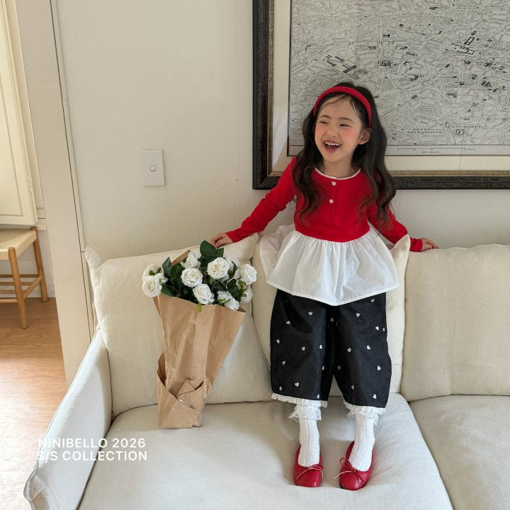 【予約販売】Tulip Layered Tee [NINIBELLO] (26SS)【2026年2月下旬以降順次発送】