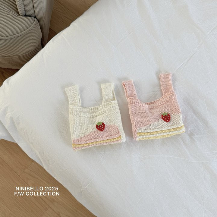 【予約販売】Cake knit vest [NINIBELLO] (26SS)【2026年2月下旬以降順次発送】