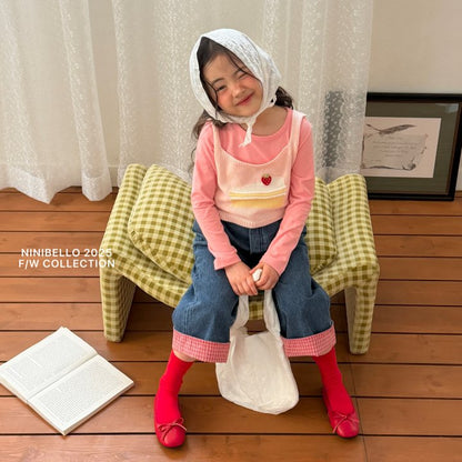 【予約販売】Cake knit vest [NINIBELLO] (26SS)【2026年2月下旬以降順次発送】