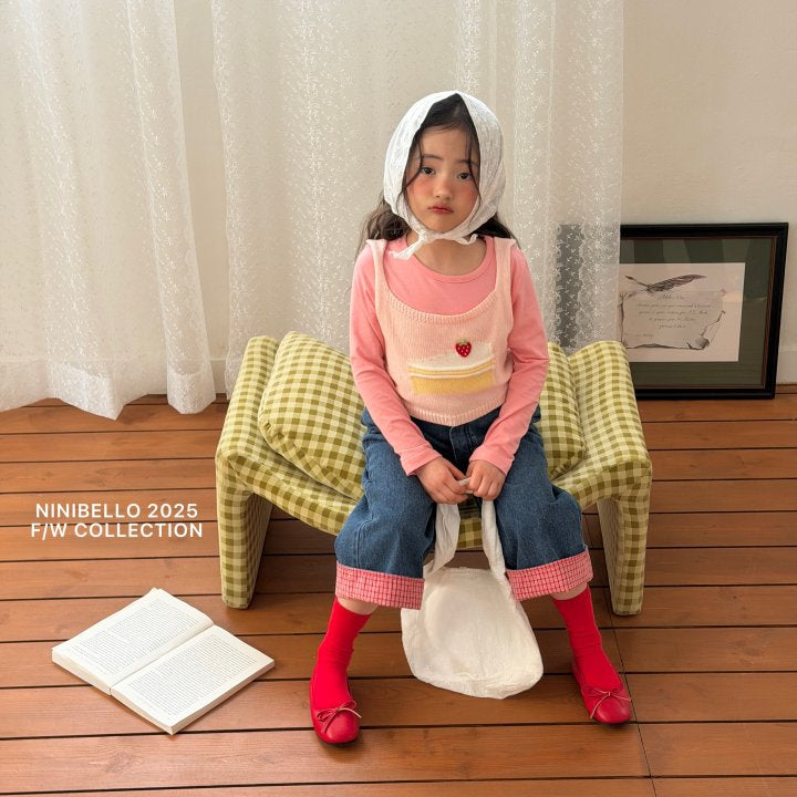 【予約販売】Cake knit vest [NINIBELLO] (26SS)【2026年2月下旬以降順次発送】