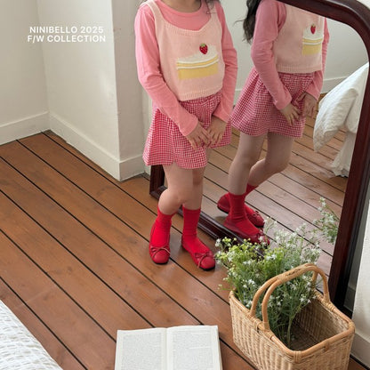 【予約販売】Cake knit vest [NINIBELLO] (26SS)【2026年2月下旬以降順次発送】