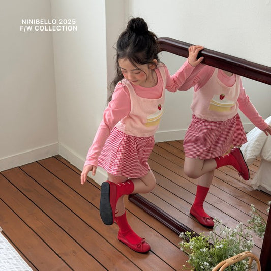 【予約販売】Cake knit vest [NINIBELLO] (26SS)【2026年2月下旬以降順次発送】