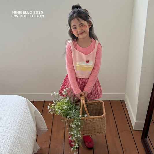 【予約販売】Cake knit vest [NINIBELLO] (26SS)【2026年2月下旬以降順次発送】