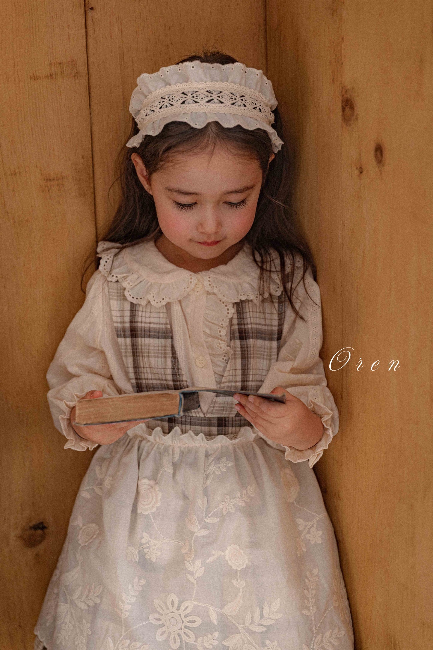 【予約商品】Jerable check one-piece [Oren] (26SS)【2026年3月中旬以降順次発送】