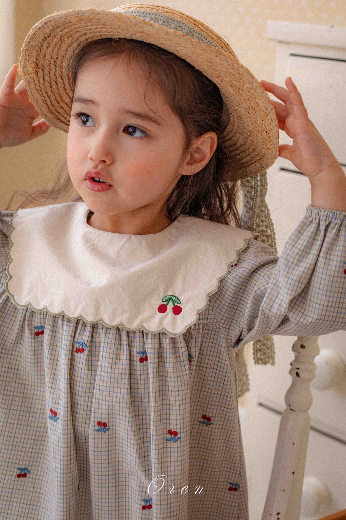 【予約商品】Cherry Scallop One Piece [Oren] (26SS)【2026年3月中旬以降順次発送】