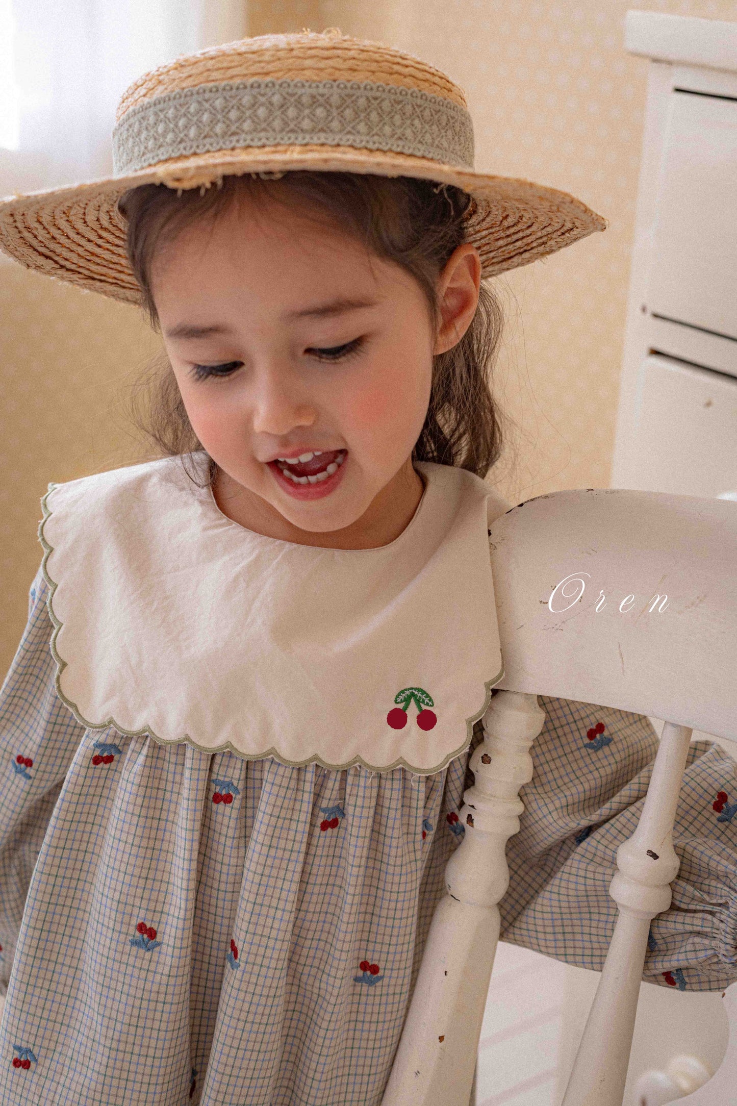 【予約商品】Cherry Scallop One Piece [Oren] (26SS)【2026年3月中旬以降順次発送】