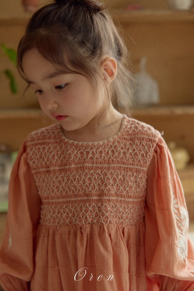 【予約商品】Marien Smoke One Piece [Oren] (26SS)【2026年3月中旬以降順次発送】