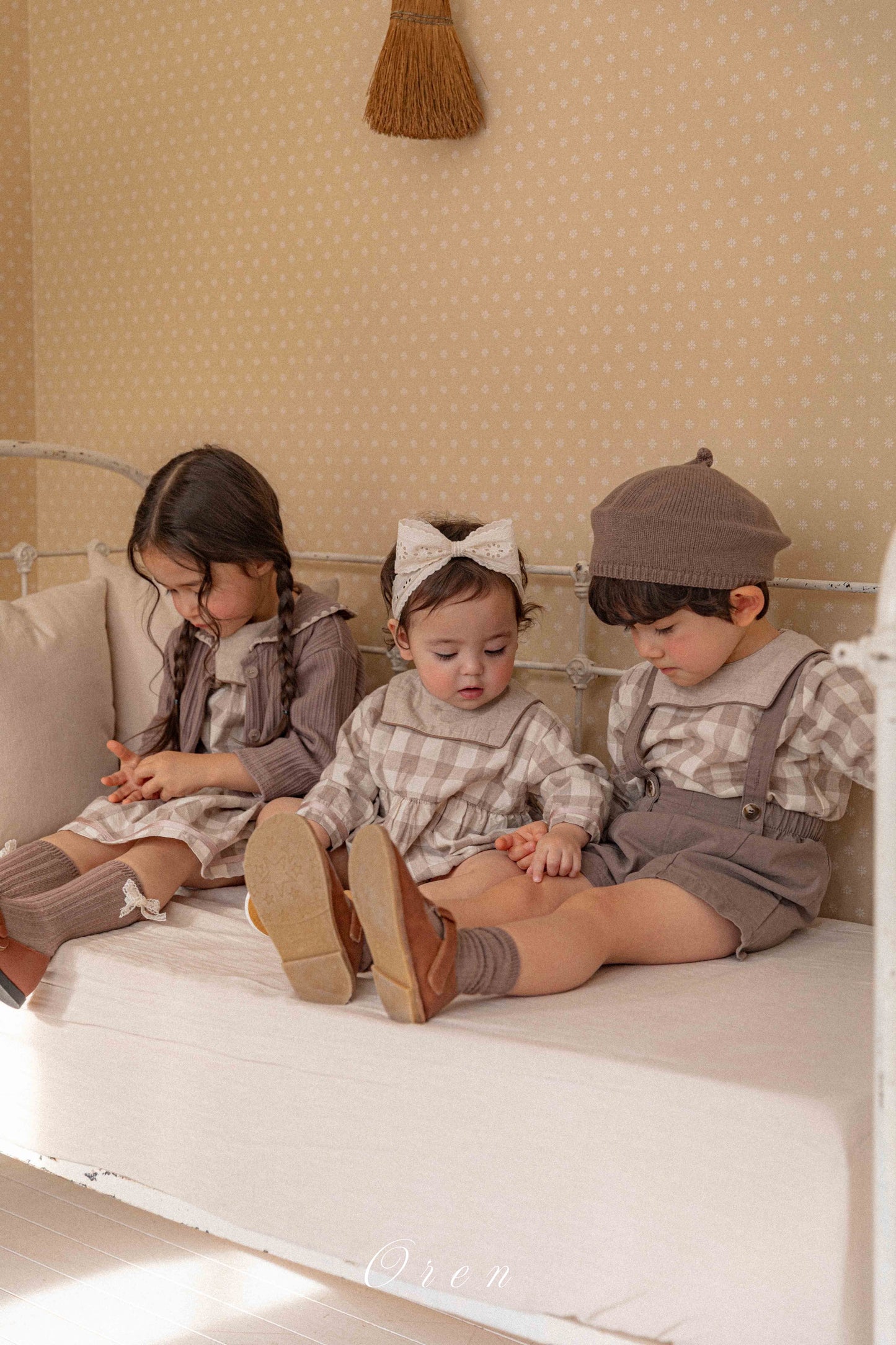 【予約商品】Bongbong check top and bottom [Oren] (26SS)【2026年3月中旬以降順次発送】