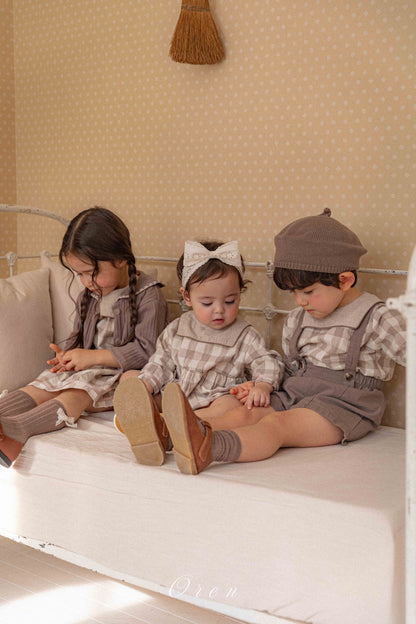 【予約商品】Bongbong check top and bottom [Oren] (26SS)【2026年3月中旬以降順次発送】
