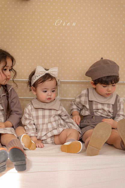 【予約商品】Bongbong check top and bottom [Oren] (26SS)【2026年3月中旬以降順次発送】