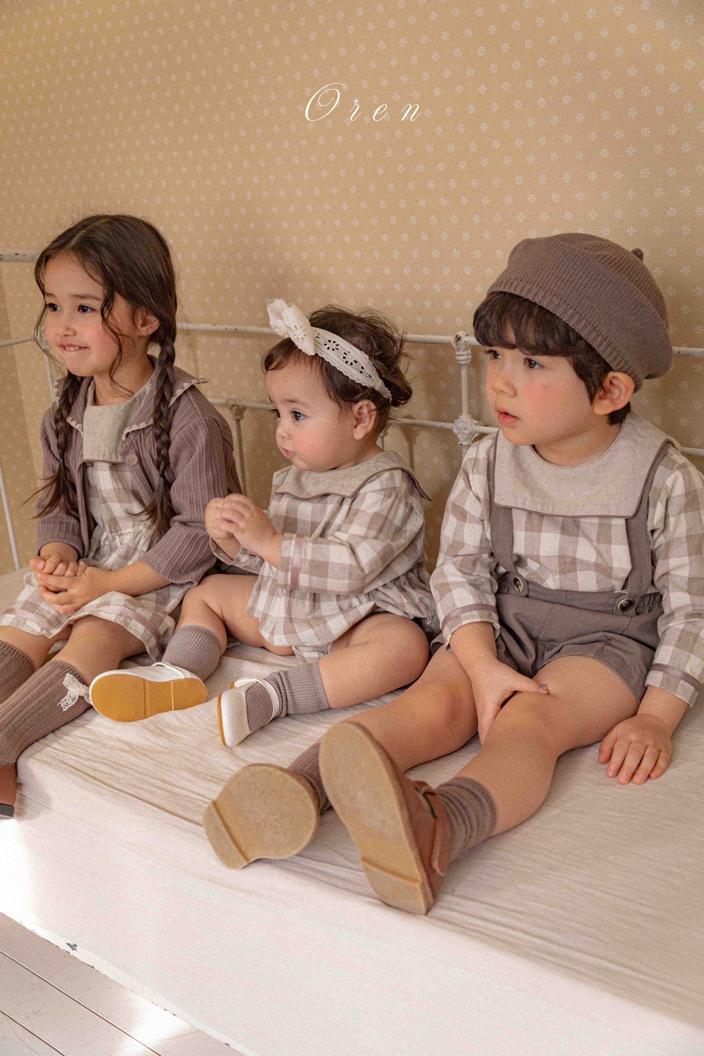 【予約商品】Bongbong check top and bottom [Oren] (26SS)【2026年3月中旬以降順次発送】