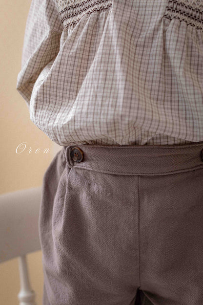 【予約商品】Cherry smoking blouse + pants set [Oren] (26SS)【2026年3月中旬以降順次発送】