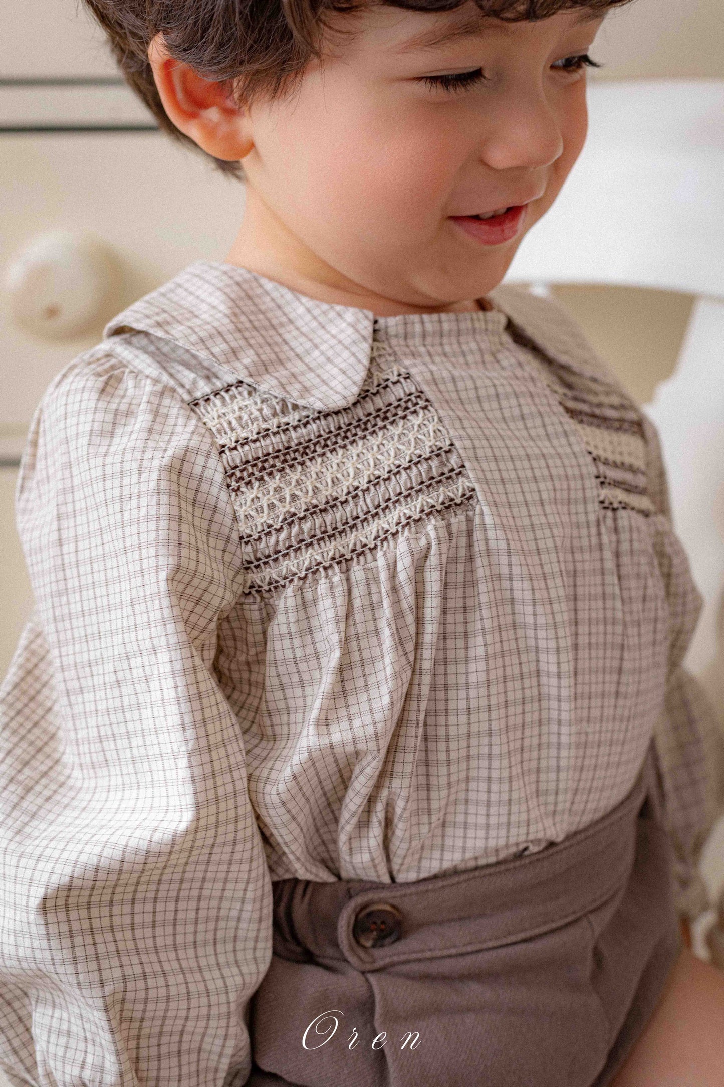 【予約商品】Cherry smoking blouse + pants set [Oren] (26SS)【2026年3月中旬以降順次発送】