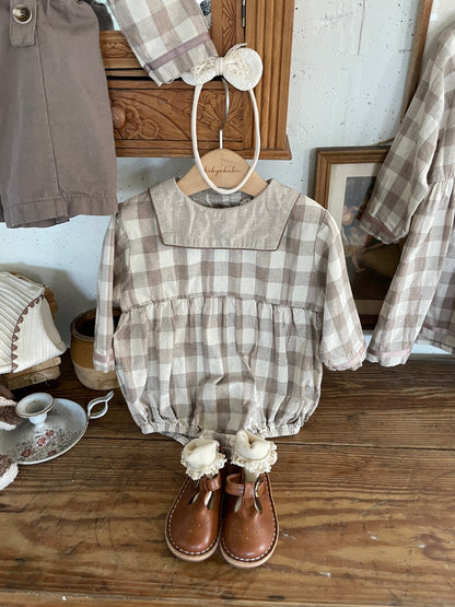 【予約商品】bebe-bongbong check suit [Oren] (26SS)【2026年3月中旬以降順次発送】