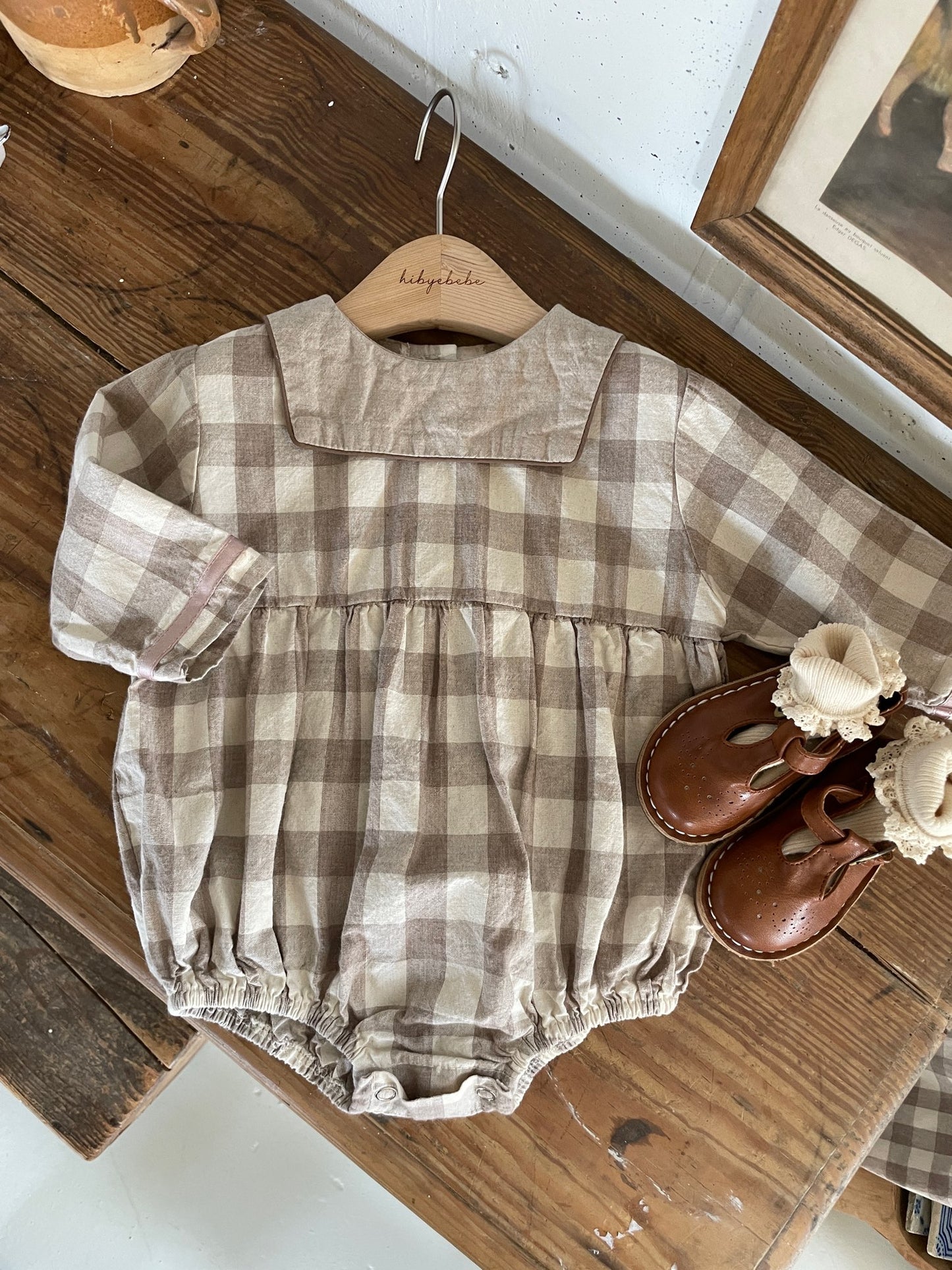 【予約商品】bebe-bongbong check suit [Oren] (26SS)【2026年3月中旬以降順次発送】