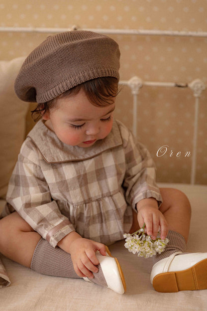 【予約商品】bebe-bongbong check suit [Oren] (26SS)【2026年3月中旬以降順次発送】