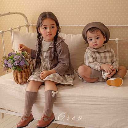 【予約商品】bebe-bongbong check suit [Oren] (26SS)【2026年3月中旬以降順次発送】