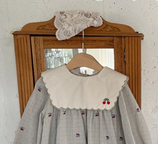 【予約商品】bebe-cherry scallop suit [Oren] (26SS)【2026年3月中旬以降順次発送】