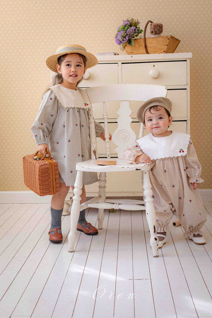 【予約商品】bebe-cherry scallop suit [Oren] (26SS)【2026年3月中旬以降順次発送】