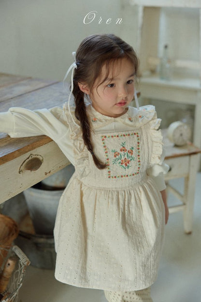 【予約商品】Arboza embroidery jumper skirt [Oren] (26SS)【2026年3月中旬以降順次発送】