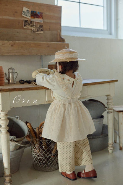 【予約商品】Arboza embroidery jumper skirt [Oren] (26SS)【2026年3月中旬以降順次発送】