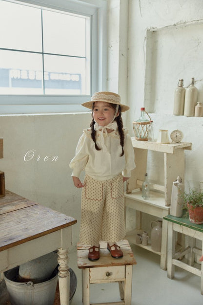 【予約商品】Bell-embroidered pants [Oren] (26SS)【2026年3月中旬以降順次発送】