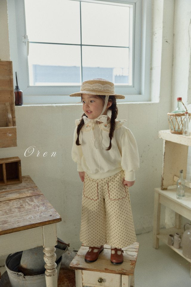 【予約商品】Bell-embroidered pants [Oren] (26SS)【2026年3月中旬以降順次発送】