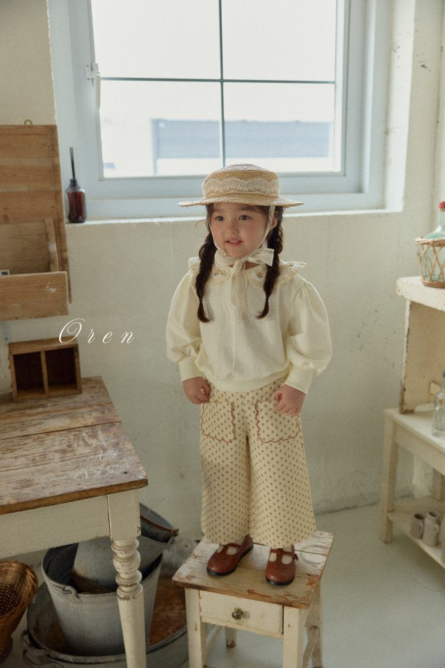【予約商品】Bell-embroidered pants [Oren] (26SS)【2026年3月中旬以降順次発送】