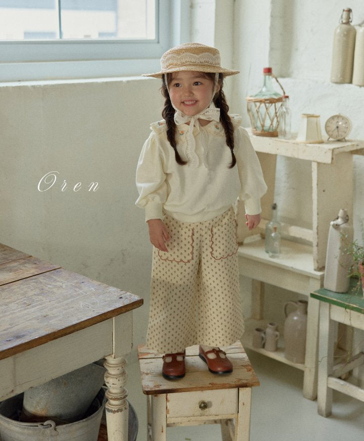 【予約商品】Bell-embroidered pants [Oren] (26SS)【2026年3月中旬以降順次発送】