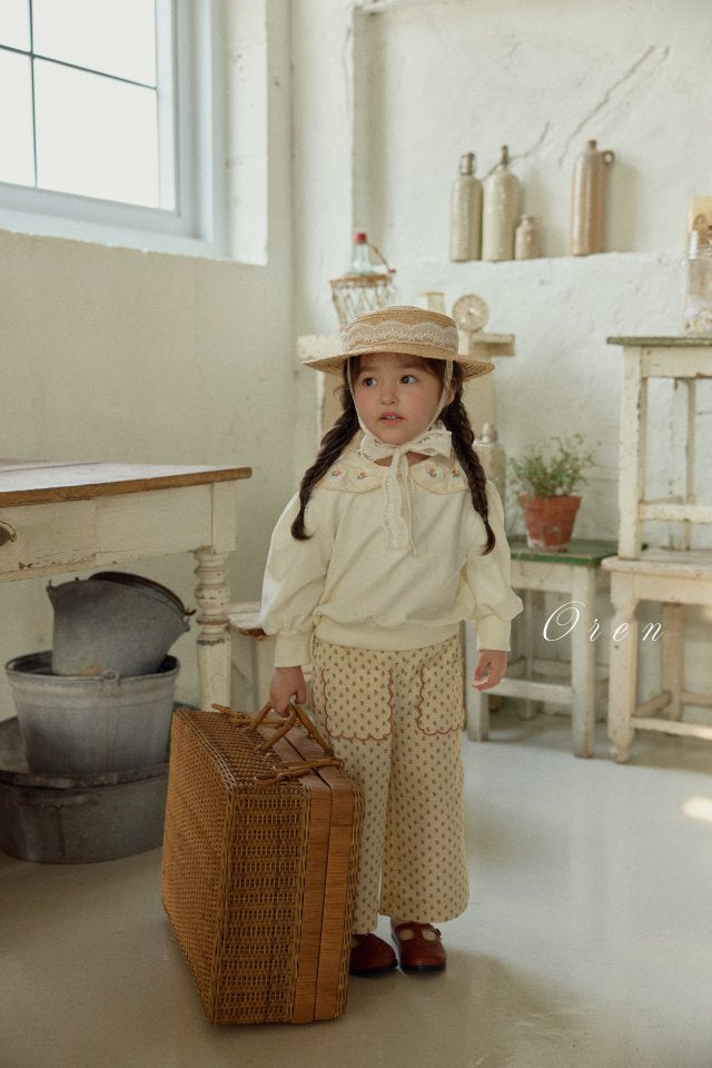 【予約商品】Bell-embroidered pants [Oren] (26SS)【2026年3月中旬以降順次発送】