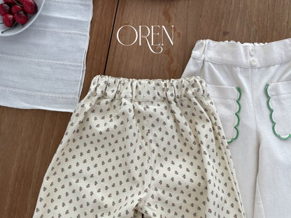 【予約商品】Bell-embroidered pants [Oren] (26SS)【2026年3月中旬以降順次発送】