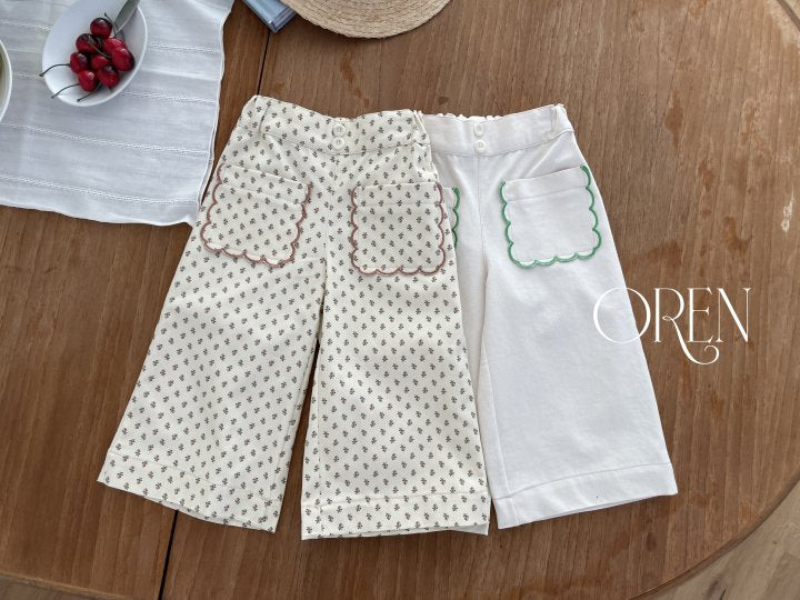 【予約商品】Bell-embroidered pants [Oren] (26SS)【2026年3月中旬以降順次発送】