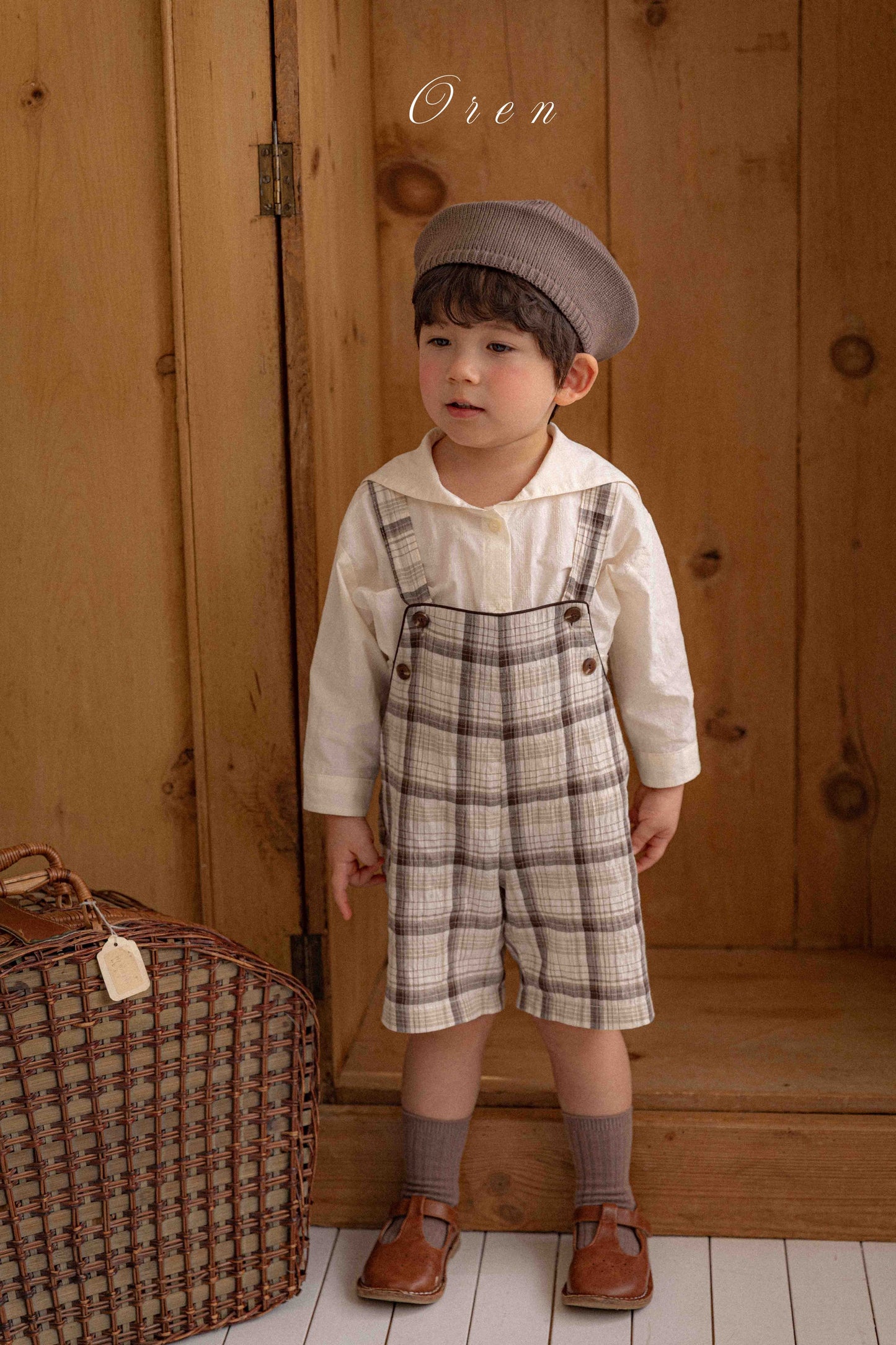 【予約商品】Jeralve check melbang pants [Oren] (26SS)【2026年3月中旬以降順次発送】