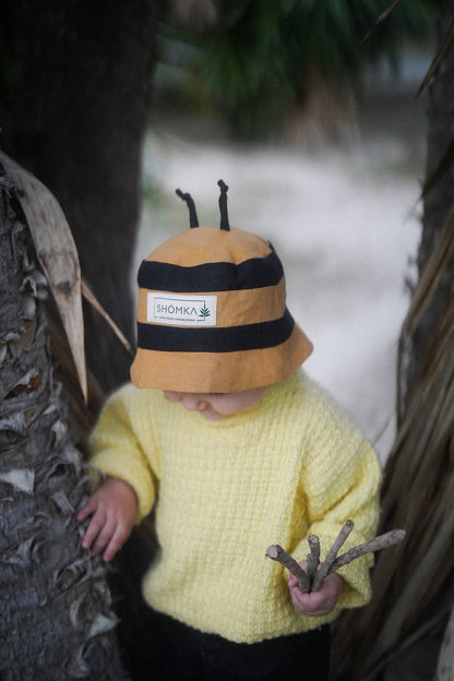 【オーダー会】'BUMBLEBEE' LINEN HAT [SHOMKA]【2026年5月初旬以降順次発送】