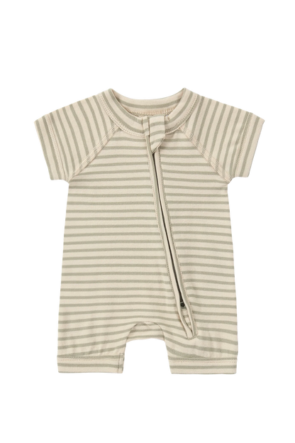 Zip Suit SS/S - Sage Stripes [SUSUKOSHI] (SS25)