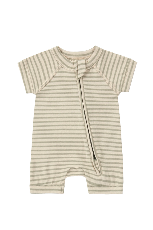 【予約商品】Zip Suit SS/S - Sage Stripes [SUSUKOSHI] (SS25)【2026年3月上旬以降順次発送】