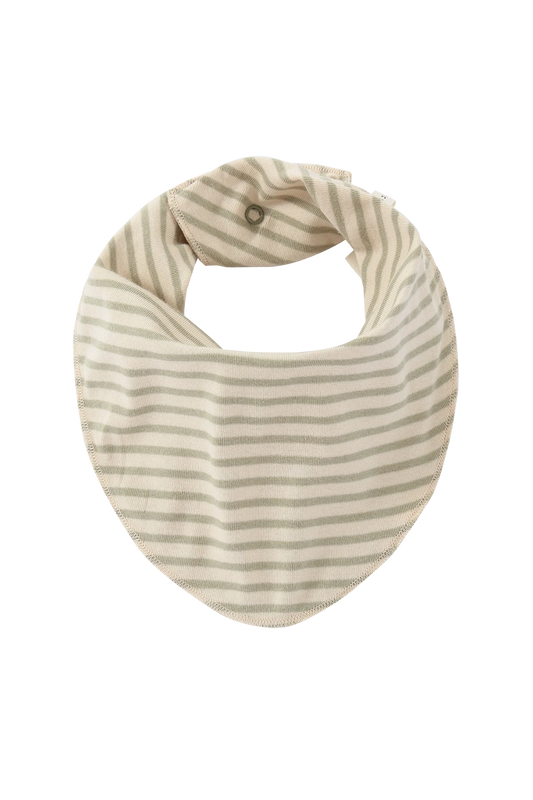 【予約商品】Baby Bib - Sage Stripes [SUSUKOSHI] (SS25)【2026年3月上旬以降順次発送】
