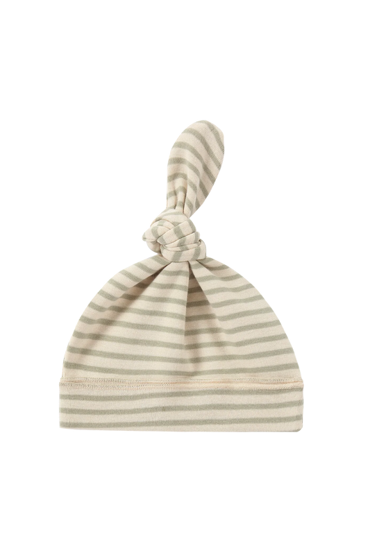 【予約商品】Knotted Hat -  Sage Stripes [SUSUKOSHI] (SS25)【2026年3月上旬以降順次発送】