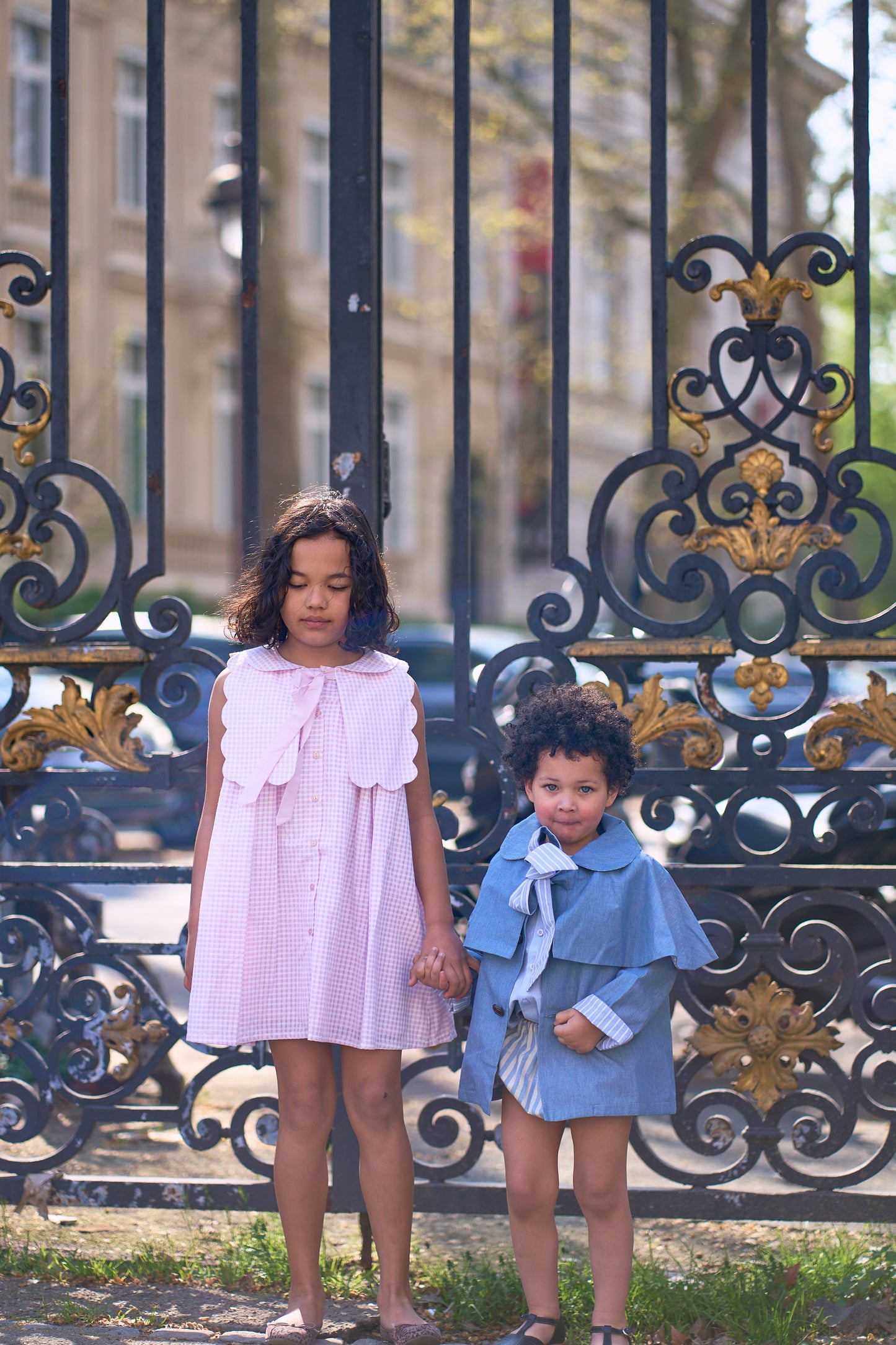 Dress ELYSEE - pink gingham [Maison Marelle] (26SS)