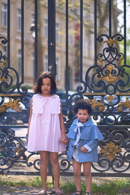Dress ELYSEE - pink gingham [Maison Marelle] (26SS)
