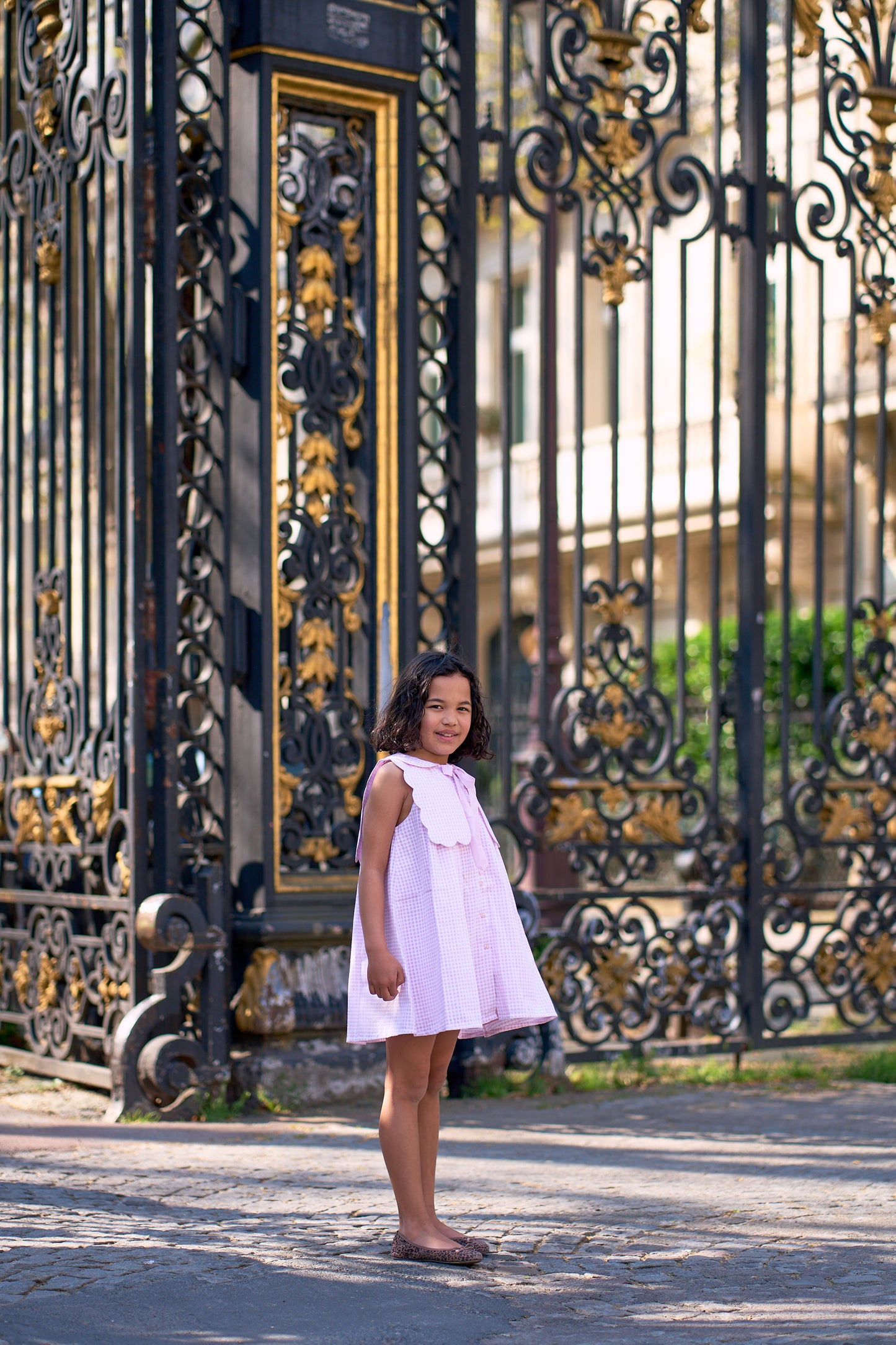 Dress ELYSEE - pink gingham [Maison Marelle] (26SS)
