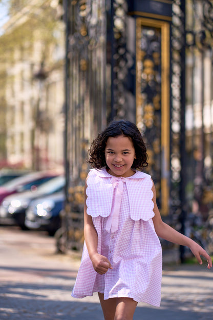 Dress ELYSEE - pink gingham [Maison Marelle] (26SS)