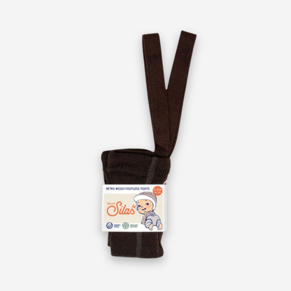 Retro Wooly Footless Tights - Espresso [SILLY Silas]