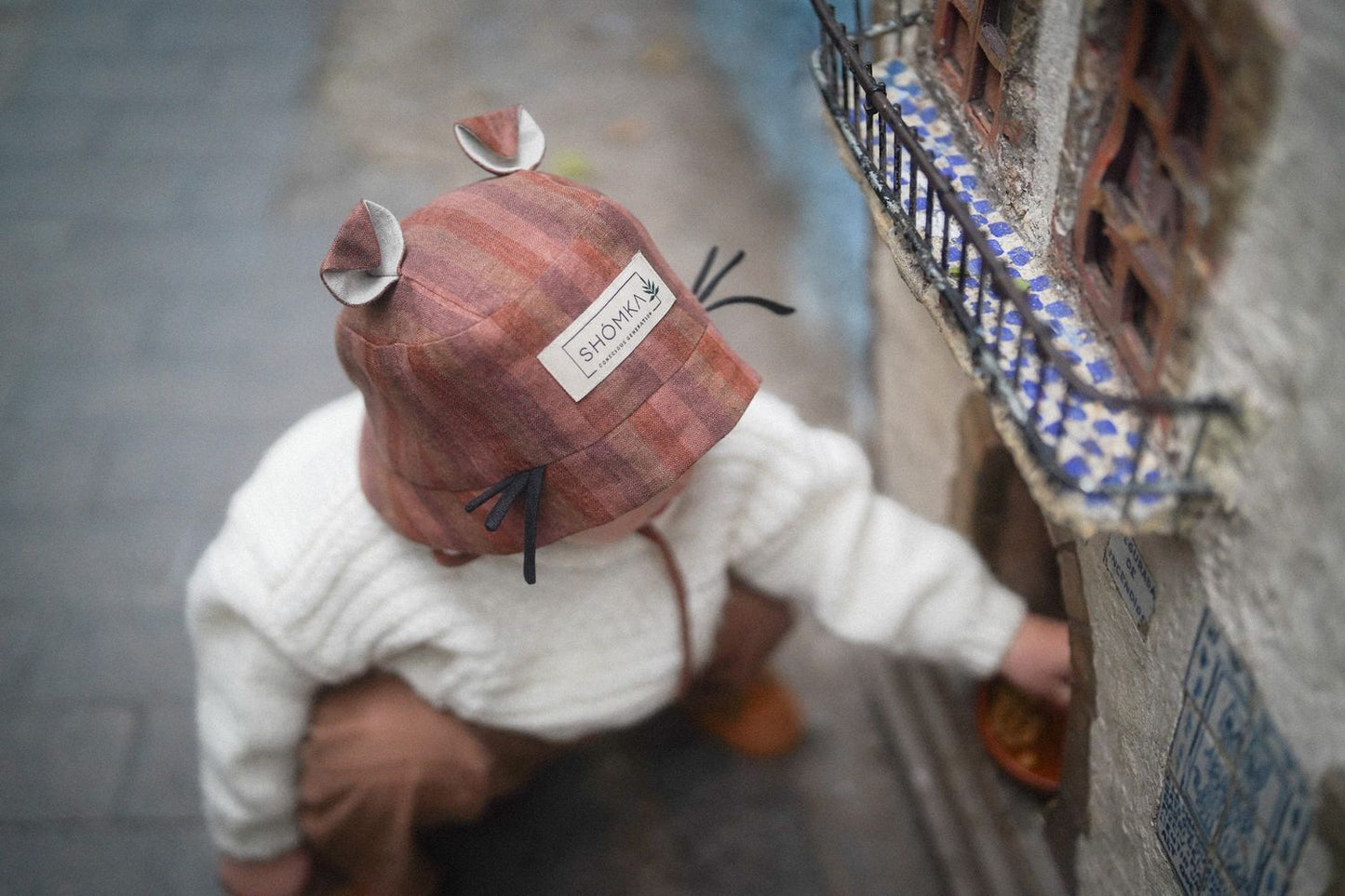 【オーダー会】'SCOTTISH FOLD CAT' LINEN HAT [SHOMKA]【2026年5月初旬以降順次発送】