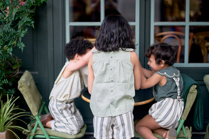 Short SEVRES - wide green stripes [Maison Marelle] (26SS)
